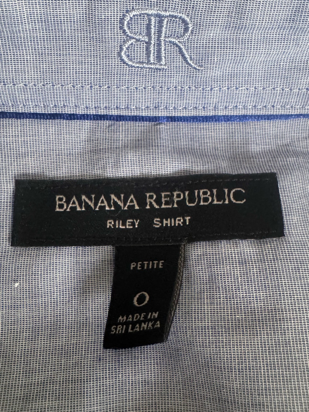 Banana Republic Light Blue Button-Up Shirt Petite 0 - Picture 8 of 10